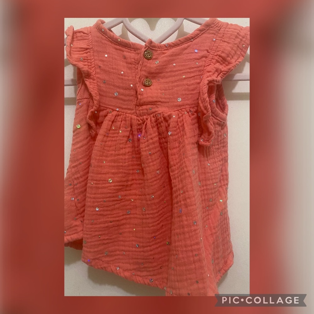dELiA*s Coral Baby Dress with Sequins